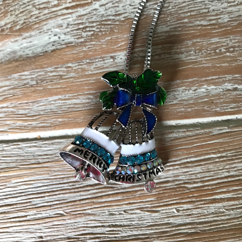Betsey Johnson Merry Christmas bells necklace